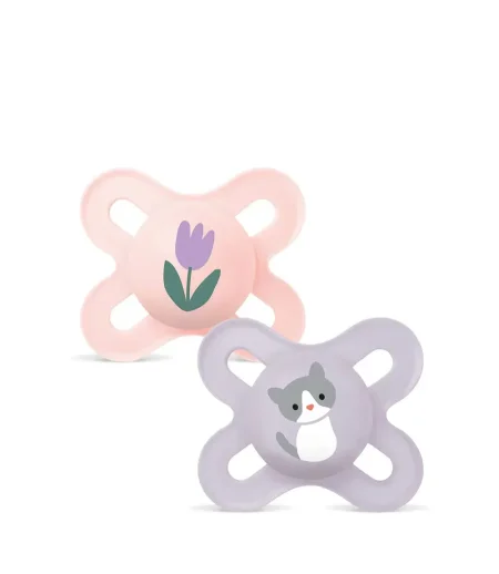 מאמ זוג מוצצים 0-2 סיליקון טבע