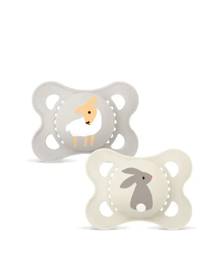 מאמ זוג מוצצים 0-6 סיליקון טבע