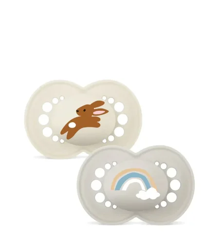 מאמ זוג מוצצים 6+ סיליקון טבע