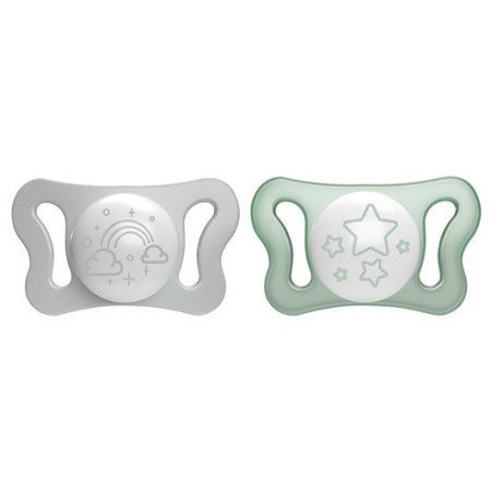 Chicco -זוג מוצצי סיליקון 0-2M