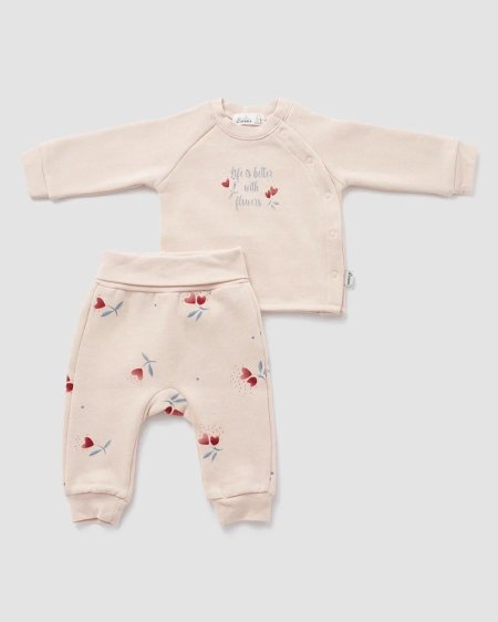 بدلة لورانس - חזיה ומכנסי קיפול מבד פוטר Flowers | אופוויט